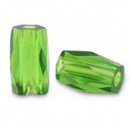 Perles à facettes tube Vert jasmine
