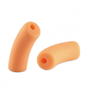 Perles tubes acryliques mat Pêche paradis