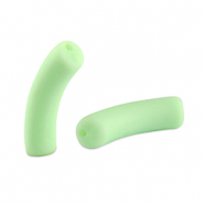 Perles tubes acryliques mat Vert menthe