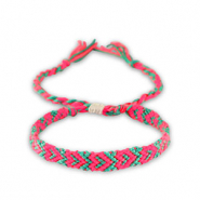 Bracelets tendance Rose néon-vert turquoise