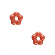 Perles tchèques fleur 5mm Rouge corail