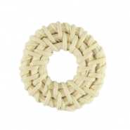 Pendentifs en rotin 35mm Blanc natural