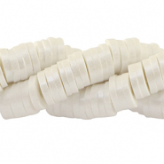 Perles Katsuki Heishi 6mm Blanc-pearl shine coating