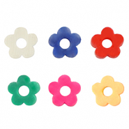 Perles Katsuki fleur 6mm Multicolore-pearl shine coating