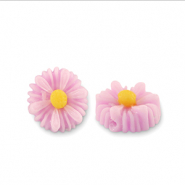 Perles en résine fleur 12mm Lilas rose