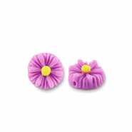 Perles en résine fleur 8mm Violet