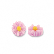 Perles en résine fleur 8mm Lilas rose