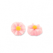 Perles en résine fleur 8mm Rose clair