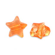 Perles acryliques étoile Transparent orange