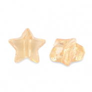 Perles acryliques étoile Transparent marron cuivre