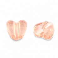 Perles acryliques cœur Transparent rose saumon