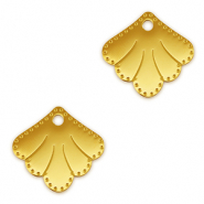 Breloques en acier Inox connecteur coquille Doré