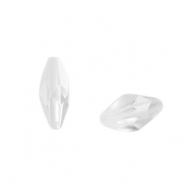 Perles acryliques ovale facettées Transparent