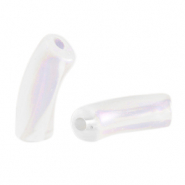 Perles tubes acryliques Transparent AB