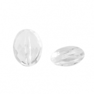 Perles acryliques ovale facettées Transparent