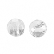 Perles acryliques 6 mm facettées Transparent