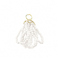 Pendentifs facettées Doré-blanc