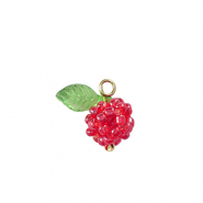 Pendentifs facettées baie Doré-vert rouge