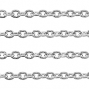 Apprêts en acier Inox chaîne maille jaseron maille forçat Argenté