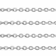 Apprêts en acier Inox chaîne maille jaseron maille forçat Argenté