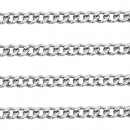 Apprêts en acier Inox chaîne maille jaseron gourmette Argenté