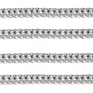 Apprêts en acier Inox chaîne maille jaseron Argenté