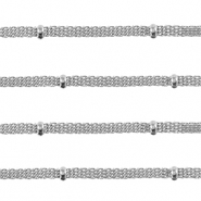 Apprêts en acier Inox chaîne maille jaseron Argenté