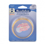 Beadalon Fil de style Allemand demi-rond 22Gauge Doré