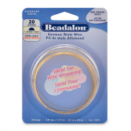 Beadalon Fil de style Allemand demi-rond 20Gauge Doré