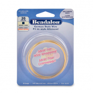 Beadalon Fil de style Allemand carré 20Gauge Doré