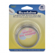 Beadalon Fil de style Allemand demi-rond 20Gauge Argenté