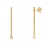 Boucles d'oreilles puces en acier Inox Doré