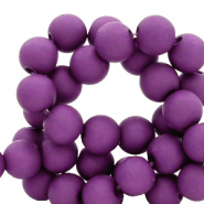 Perles acryliques 4 mm Violet cerise foncé
