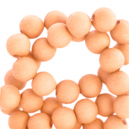 Perles acryliques 4 mm Orange pêche d'été