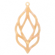 Pendentifs en résine Pêche blush opale