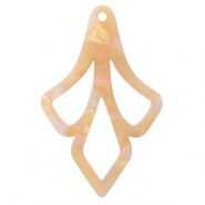 Pendentifs en résine Pêche blush opale