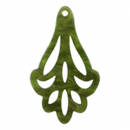 Pendentifs en résine Vert mousse