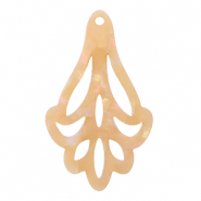 Pendentifs en résine Pêche blush opale