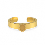Pierre de Naissance bague avec serti pour flatback SS16 en acier Inox Doré