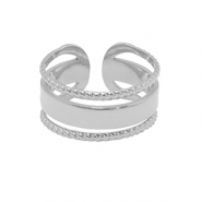 Bagues en acier Inox Argenté