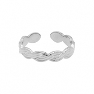 Bagues en acier Inox torsion Argent&eacute;