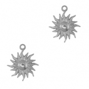 Breloques en acier Inox soleil Argenté antique
