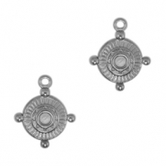 Breloques en acier Inox boussole Argenté antique