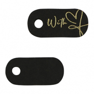 Cartes à bijoux "with" love Noir