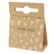 Cartes à bijoux "for you" Marron