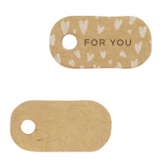 Cartes à bijoux "for you" Marron