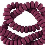 Perles en polymère rondelles 7mm Port rouge