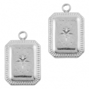 Breloques en acier Inox étoile Argenté