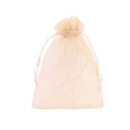 Sachet à bijoux en organza 10x12cm Abricot