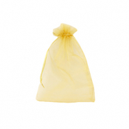 Sachet à bijoux en organza 7x9cm Jaune doré